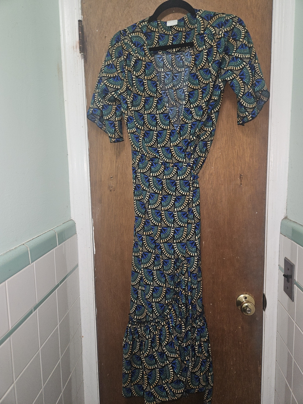 Silk & Salt Journey Maxi Wrap Dress African Peacock - Picture 4 of 4